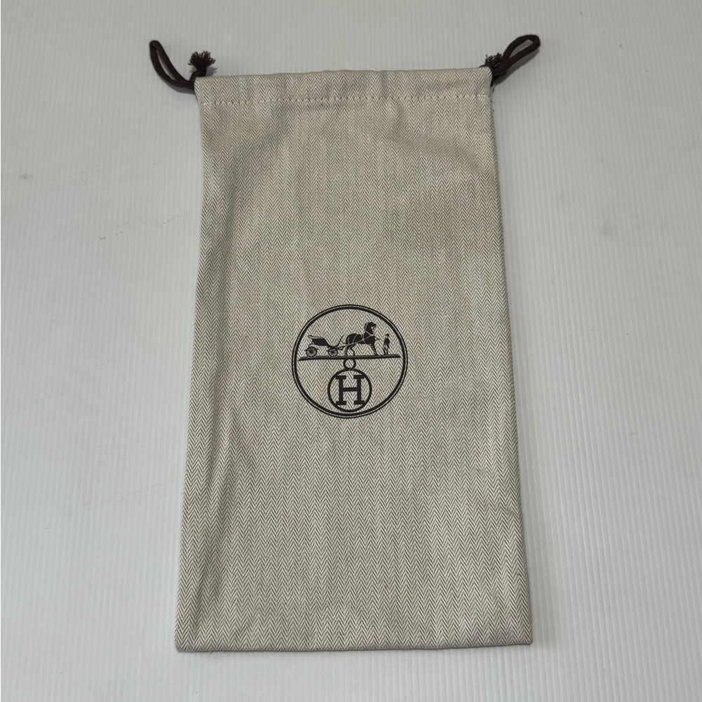 HERMES -  Cotton Drawstring‎ Dust bag  - Cream - Picture 7 of 7
